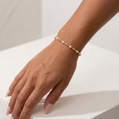 Heather | Gold Filled Beaded Bracelet with Pearls