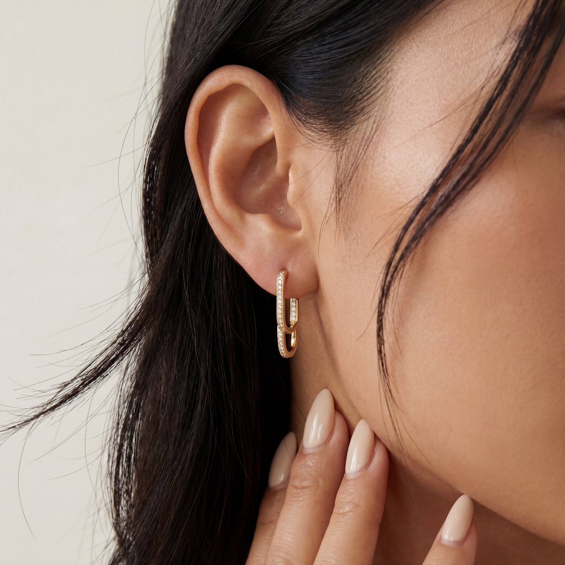 Bianca | Gold Paperclip Earrings