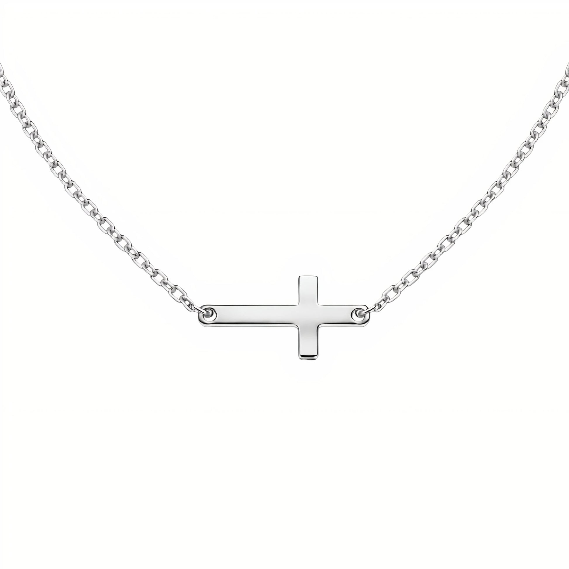 Horizontal Cross | Gold Plated Necklace - Bara Boheme