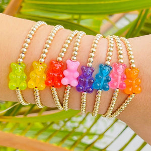 Kids Bracelet | Classic "Gummy Bear" Charm with Tarnish Free ball Beads