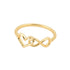 Infinity + Heart | Gold Plated Ring - Bara Boheme