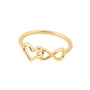 Infinity + Heart | Gold Plated Ring - Bara Boheme