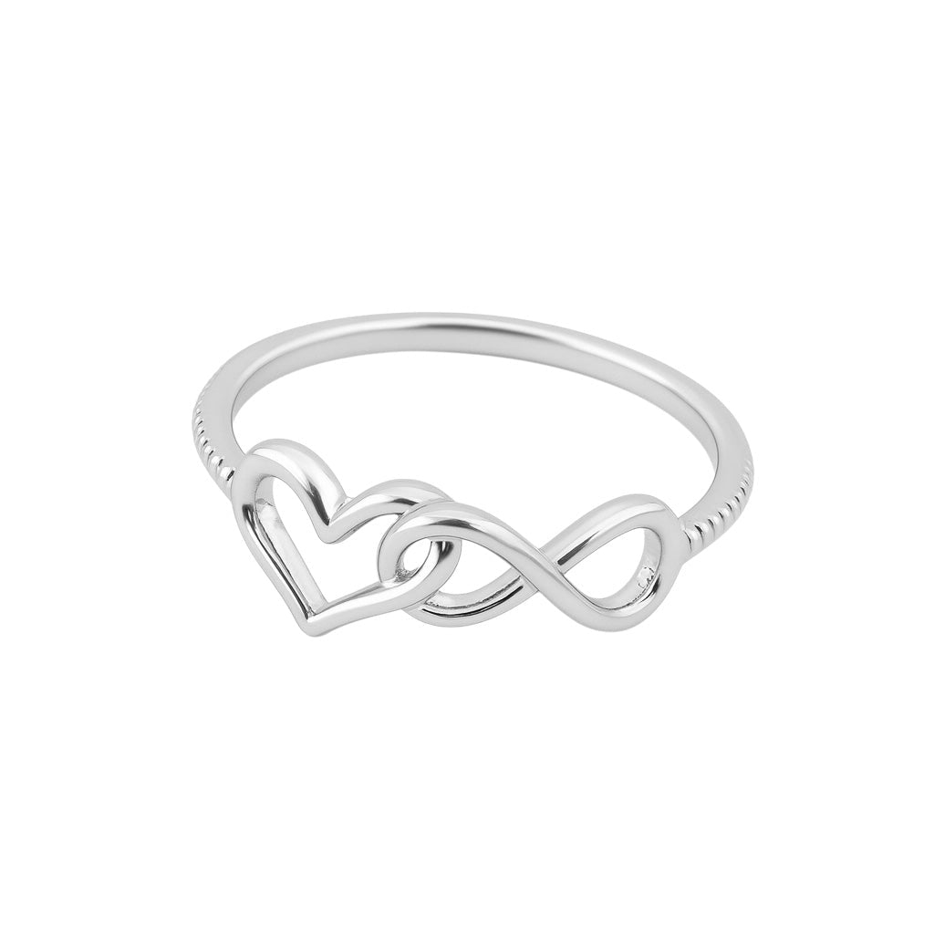 Infinity + Heart | Gold Plated Ring - Bara Boheme