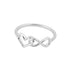 Infinity + Heart | Gold Plated Ring - Bara Boheme