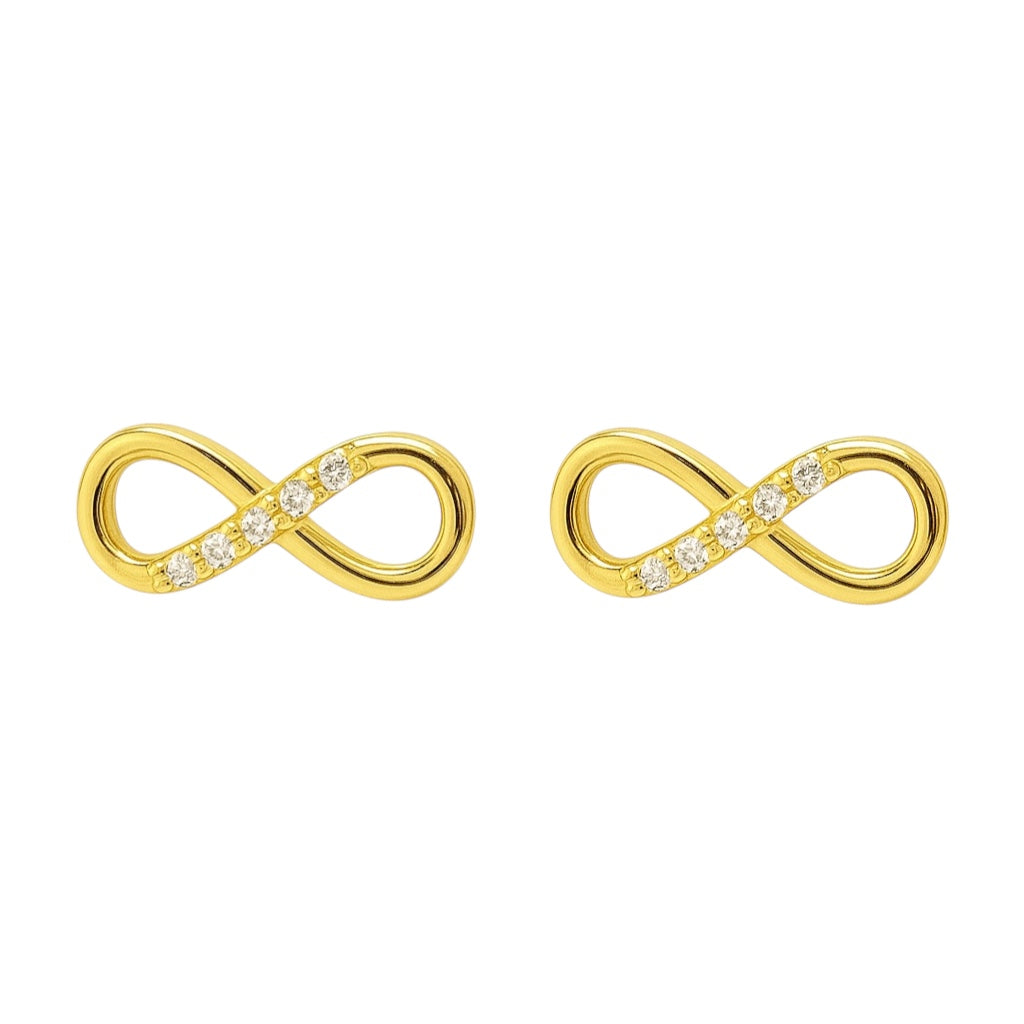Infinity | Pave Stud Earrings