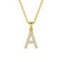 Initials | Pave Gold Plated Necklace