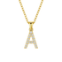 Initials | Pave Gold Plated Necklace - Bara Boheme
