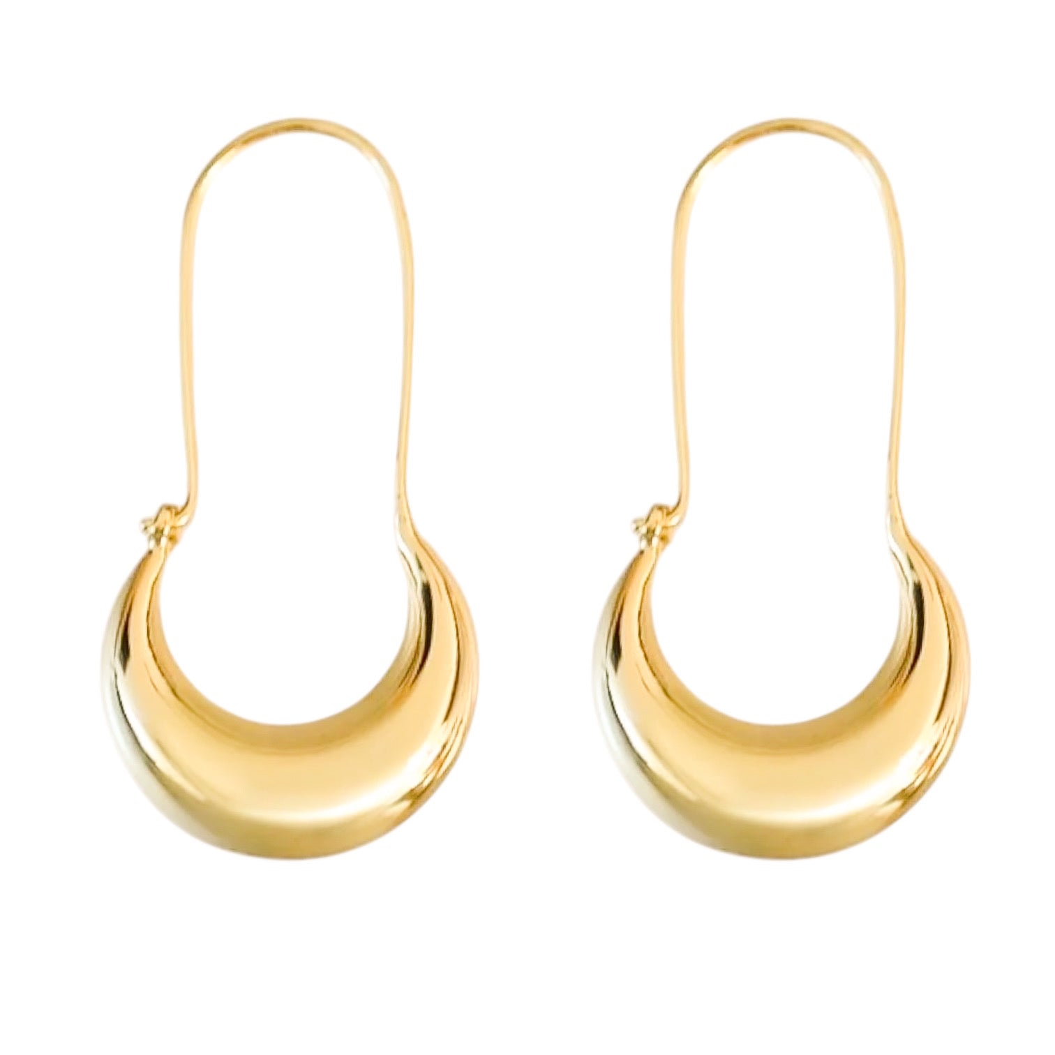 Irene | Gold Oval Hoop Earrings