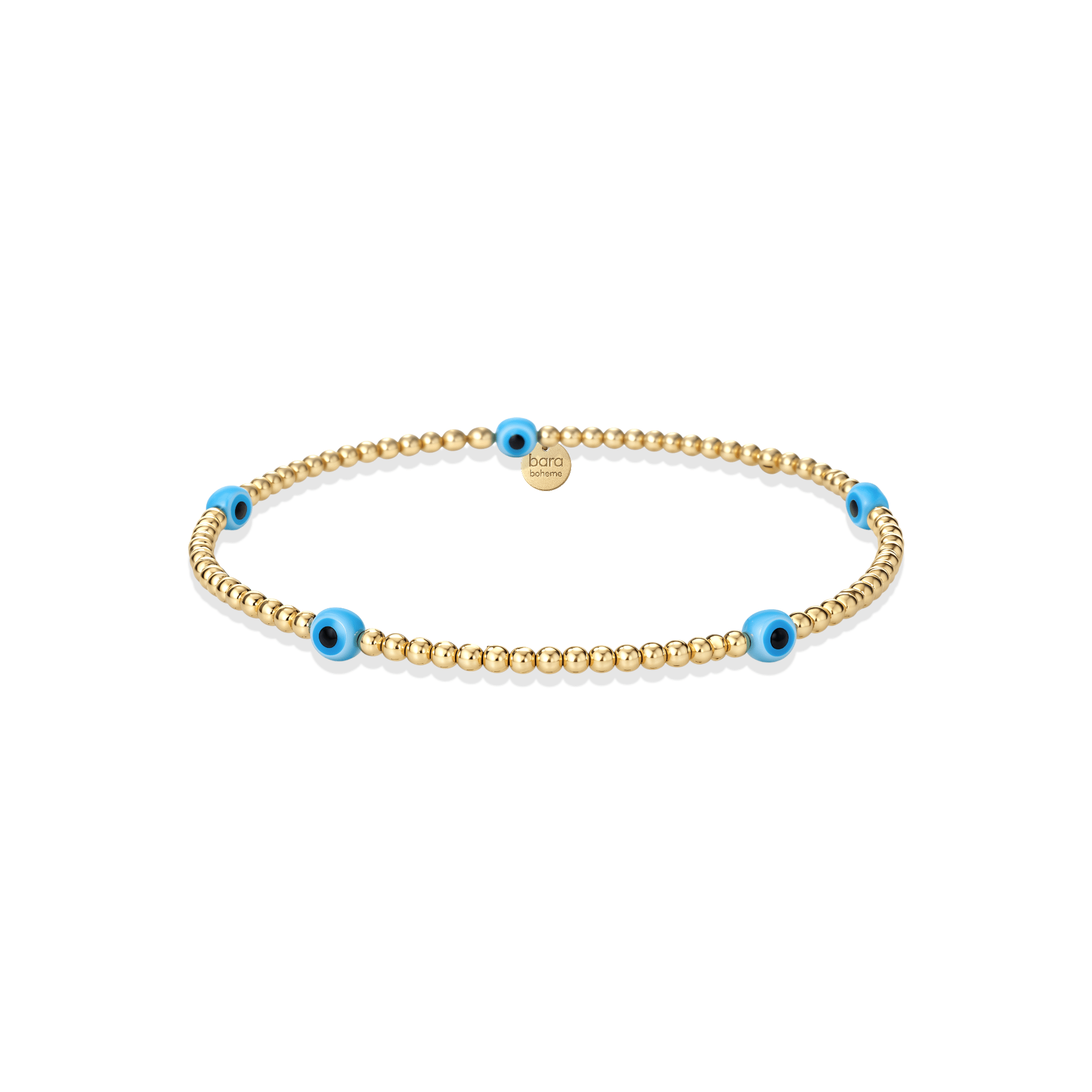 Isla | Gold Filled Evil Eye Bracelet - Bara Boheme