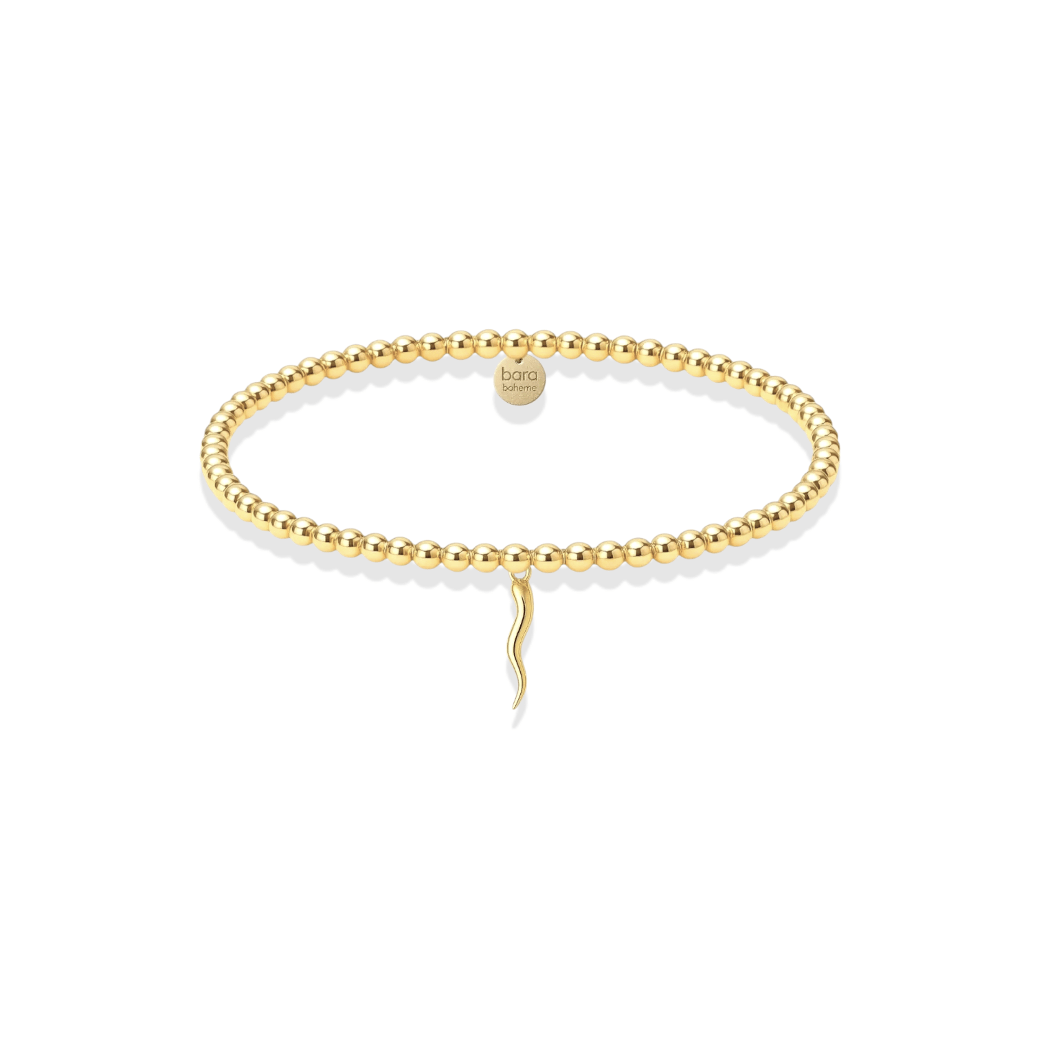 Italian Horn Beaded Charm Bracelet - Bara Boheme