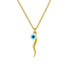 Italian Horn + Evil Eye Charm Necklace - Bara Boheme