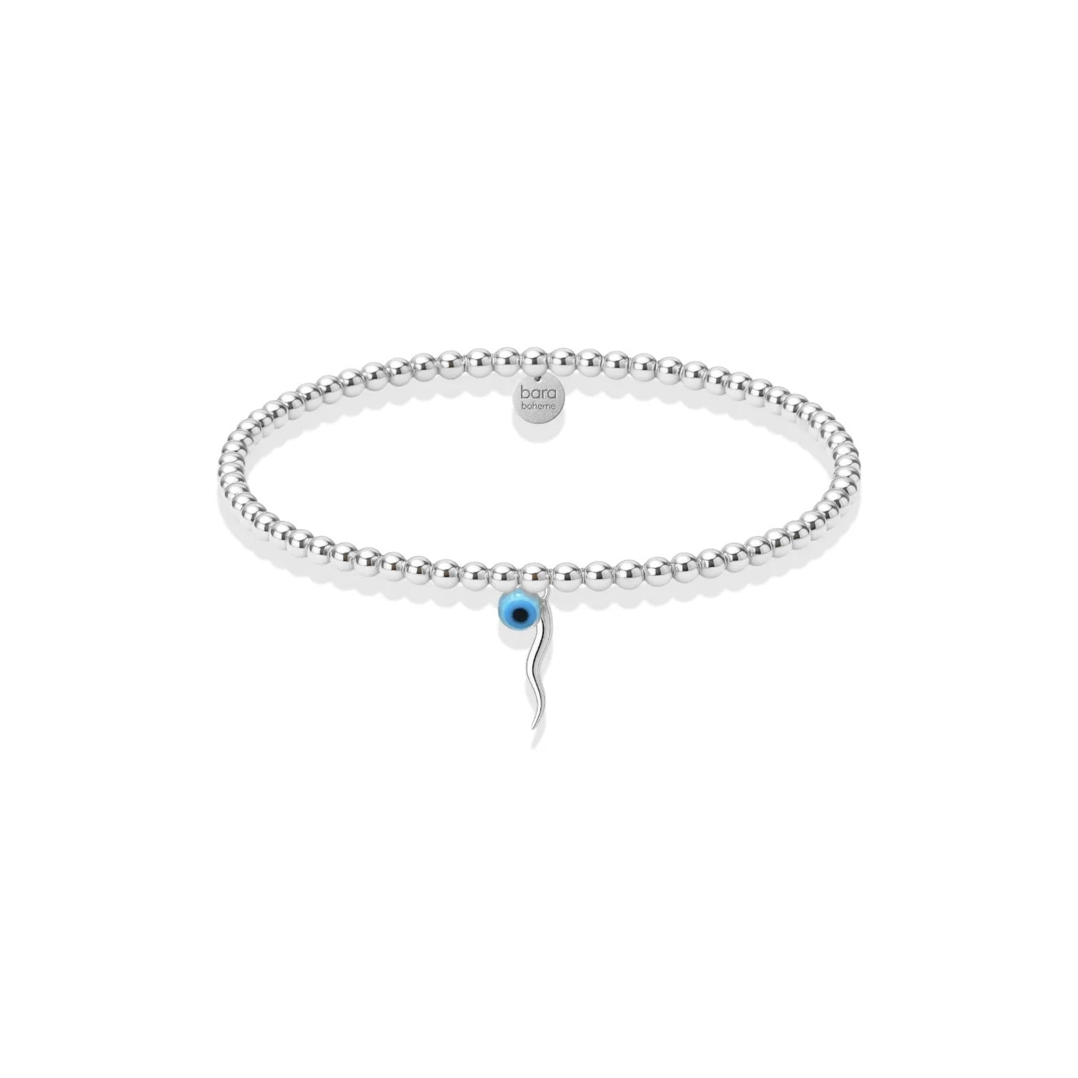 Italian Horn x Eye Beaded Charm Bracelet - Bara Boheme