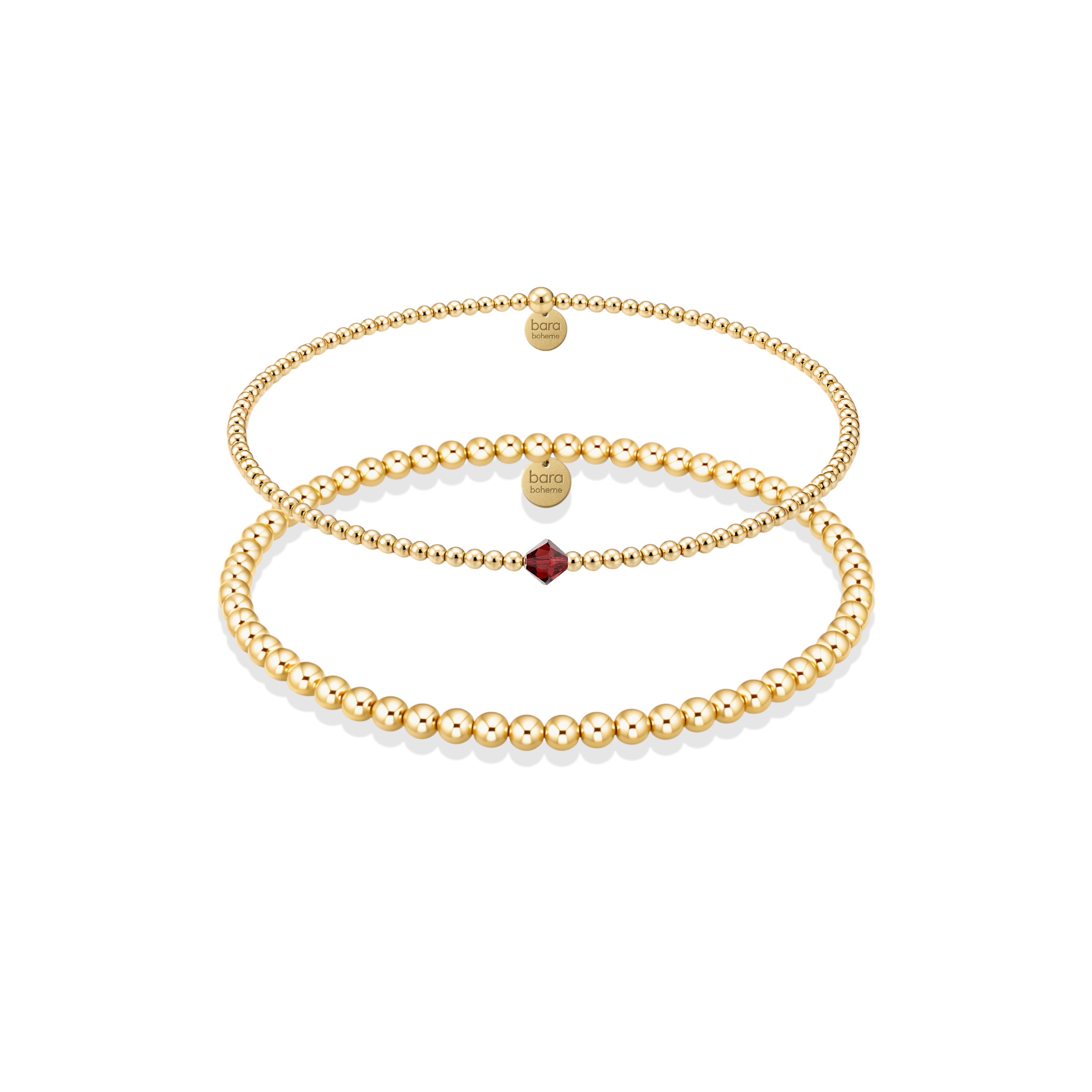 January | Beaded Birthstone Bracelet Duo