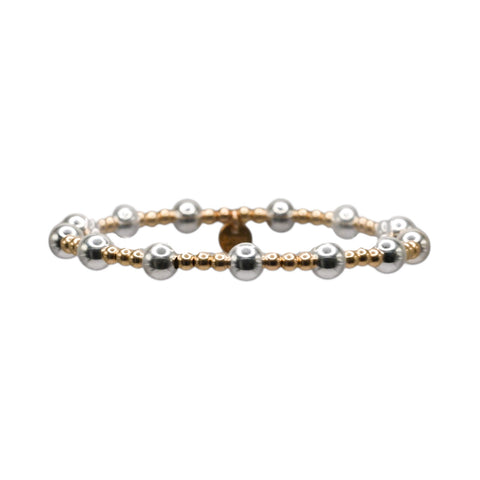 JASMINE 2-Tone | Stretchy Anti-tarnish Gold/Silver Stackable Bracelet