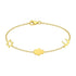 Jewish Triple Charm | Gold Plated Bracelet - Bara Boheme