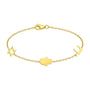 Jewish Triple Charm | Gold Plated Bracelet - Bara Boheme