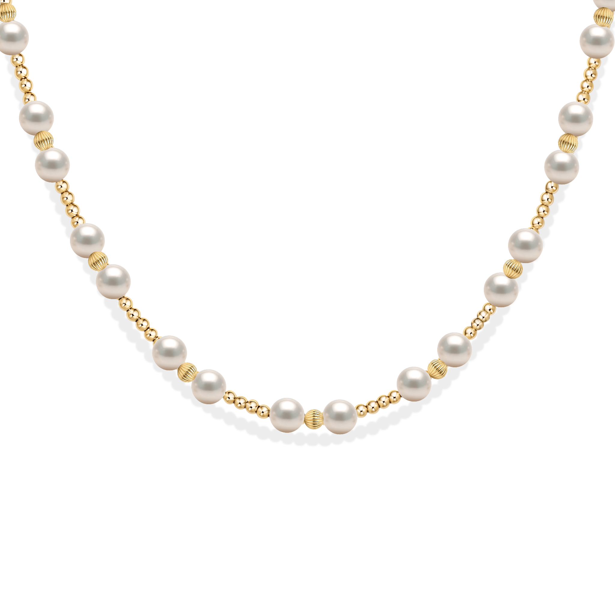 Kimberly | Gold Filled Beaded Necklace with Pearls - Bara Boheme