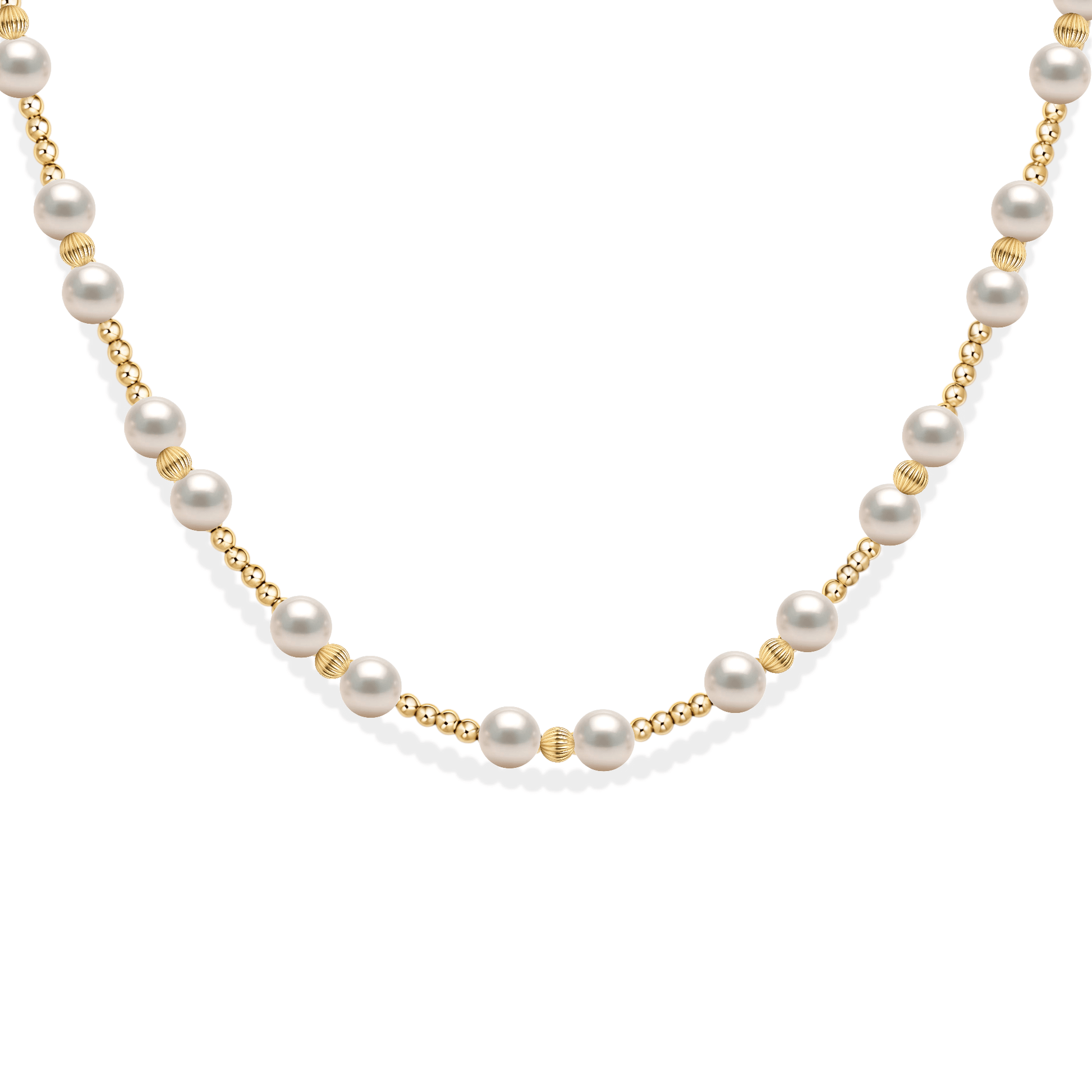 Kimberly | Gold Filled Beaded Necklace with Pearls - Bara Boheme