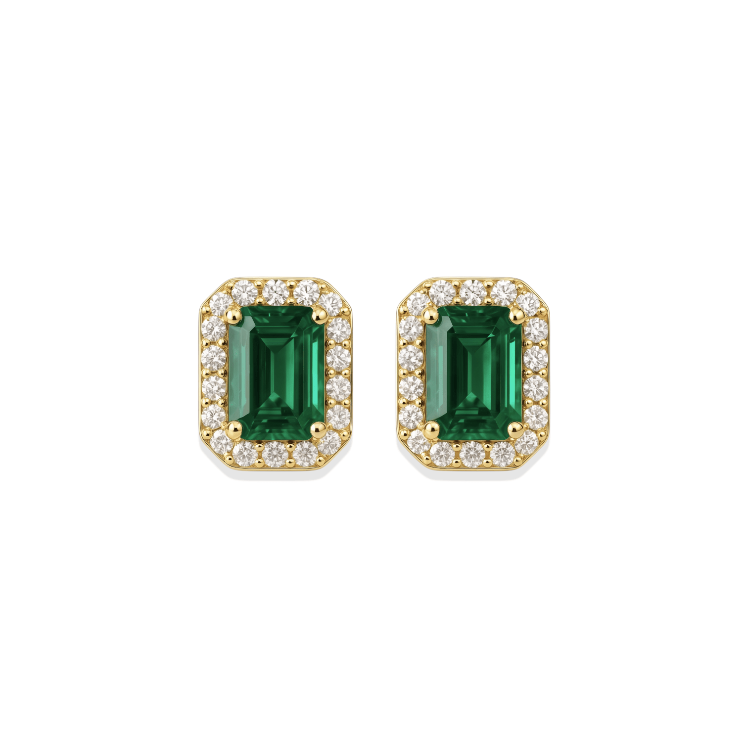 Kinley | Baguette Emerald Studs - Bara Boheme
