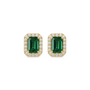 Kinley | Baguette Emerald Studs