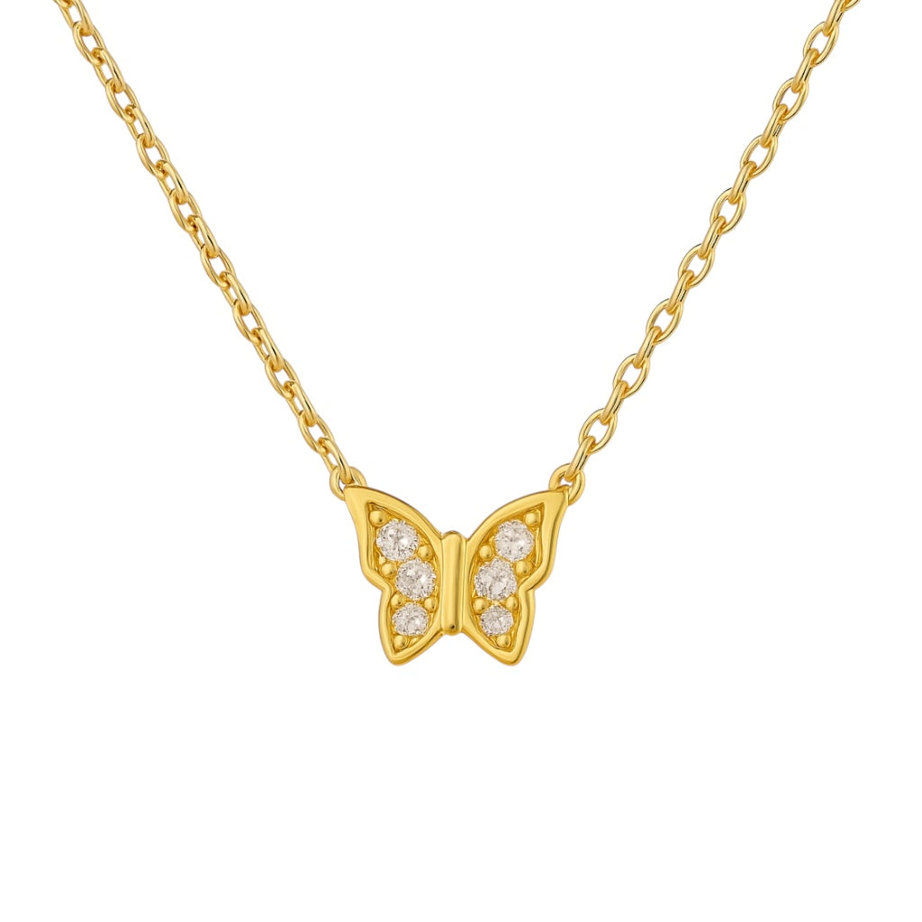Kokaa | Pave Butterfly Necklace