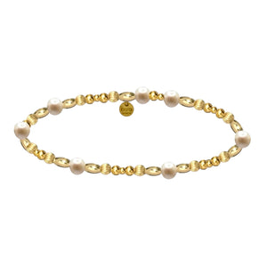 Krissi | Gold Filled Beaded Bracelet with Pearls