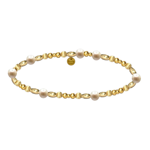 Krissi | Gold Filled Beaded Bracelet with Pearls
