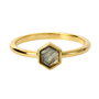 Labradorite | SPS Hexagon Ring - Bara Boheme