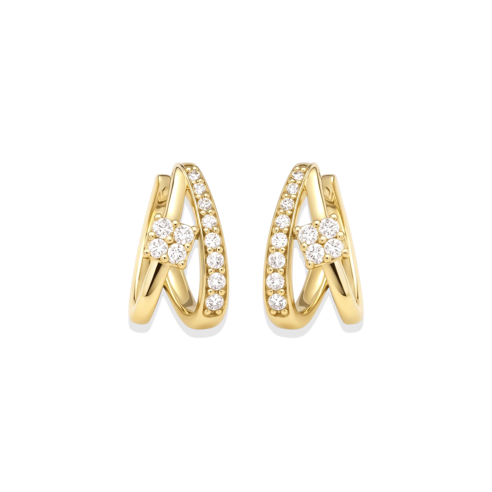 Lady | Pave Hoop Huggie Earrings - Bara Boheme
