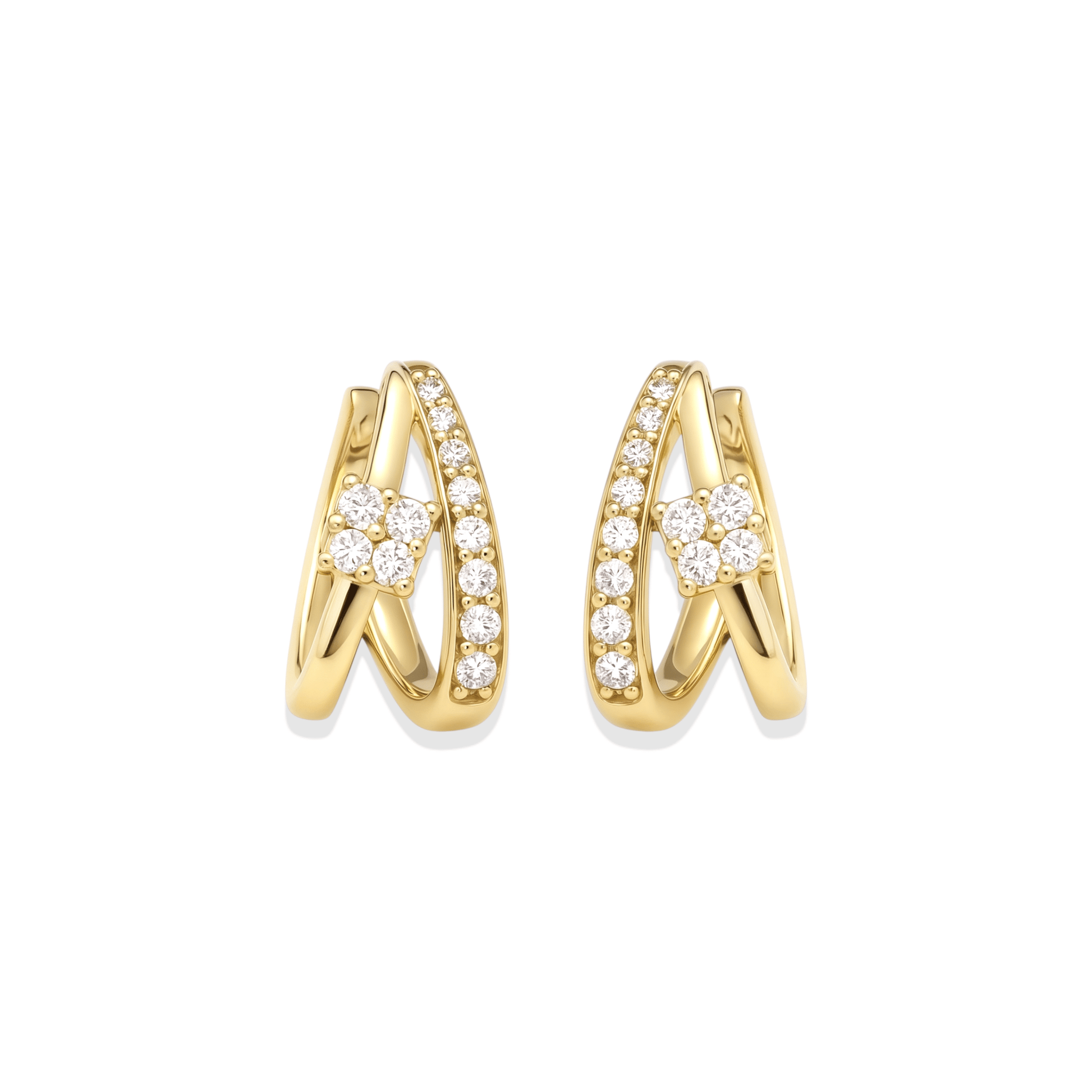 Lady | Pave Hoop Huggie Earrings - Bara Boheme