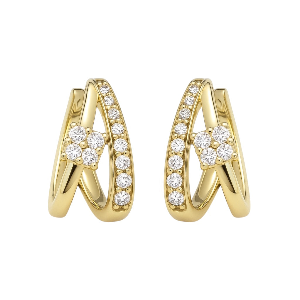 Lady | Pave Hoop Hugger Earrings