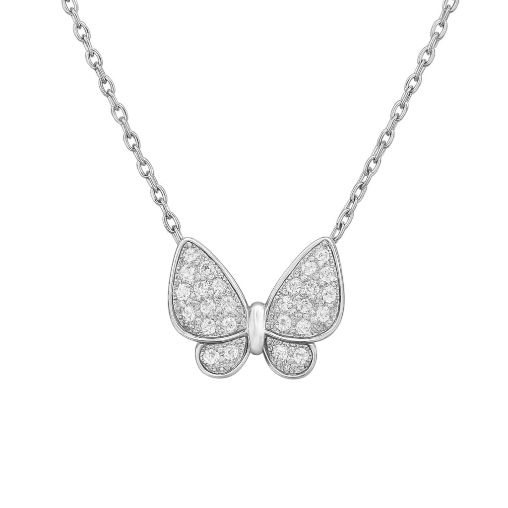 Lapia | Pave Butterfly Necklace - Bara Boheme