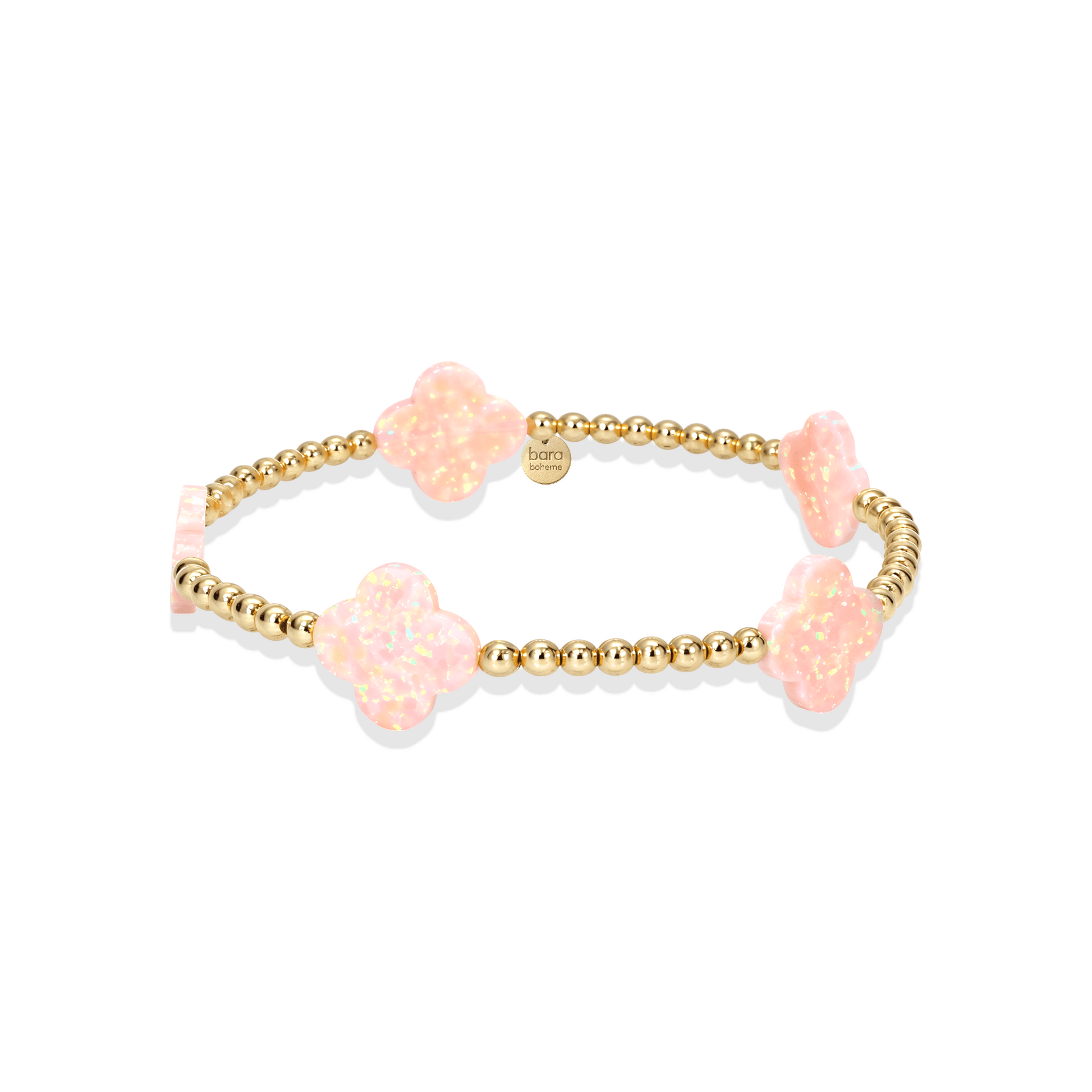 Large Clover Opal Beaded Bracelet — By the Yard - Bara Boheme