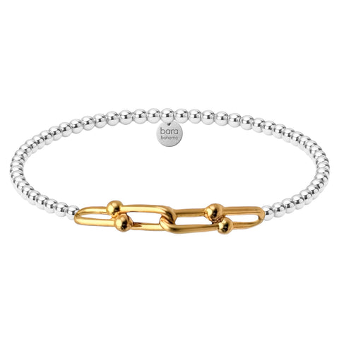 large hardware beaded bracelet