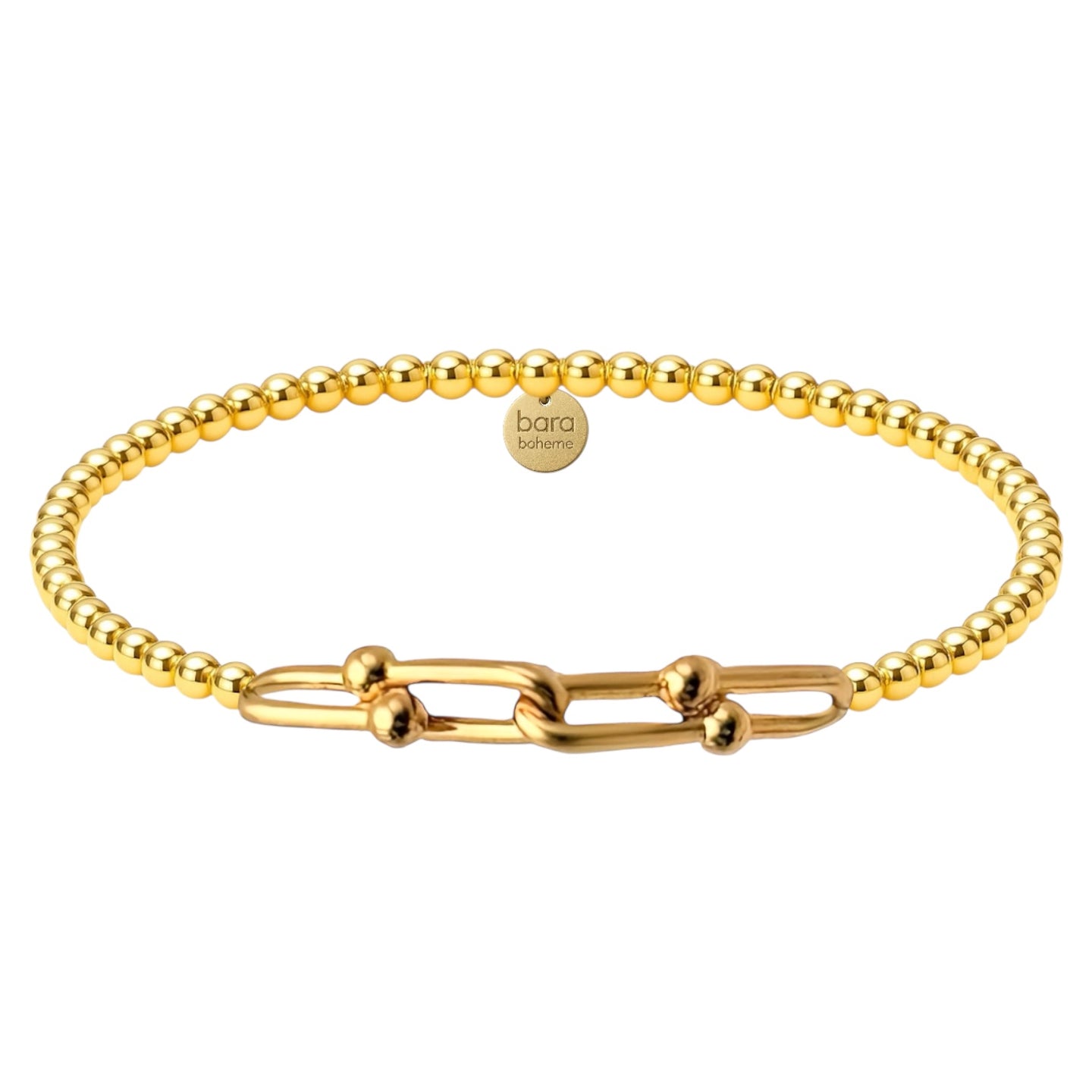 large hardware beaded bracelet