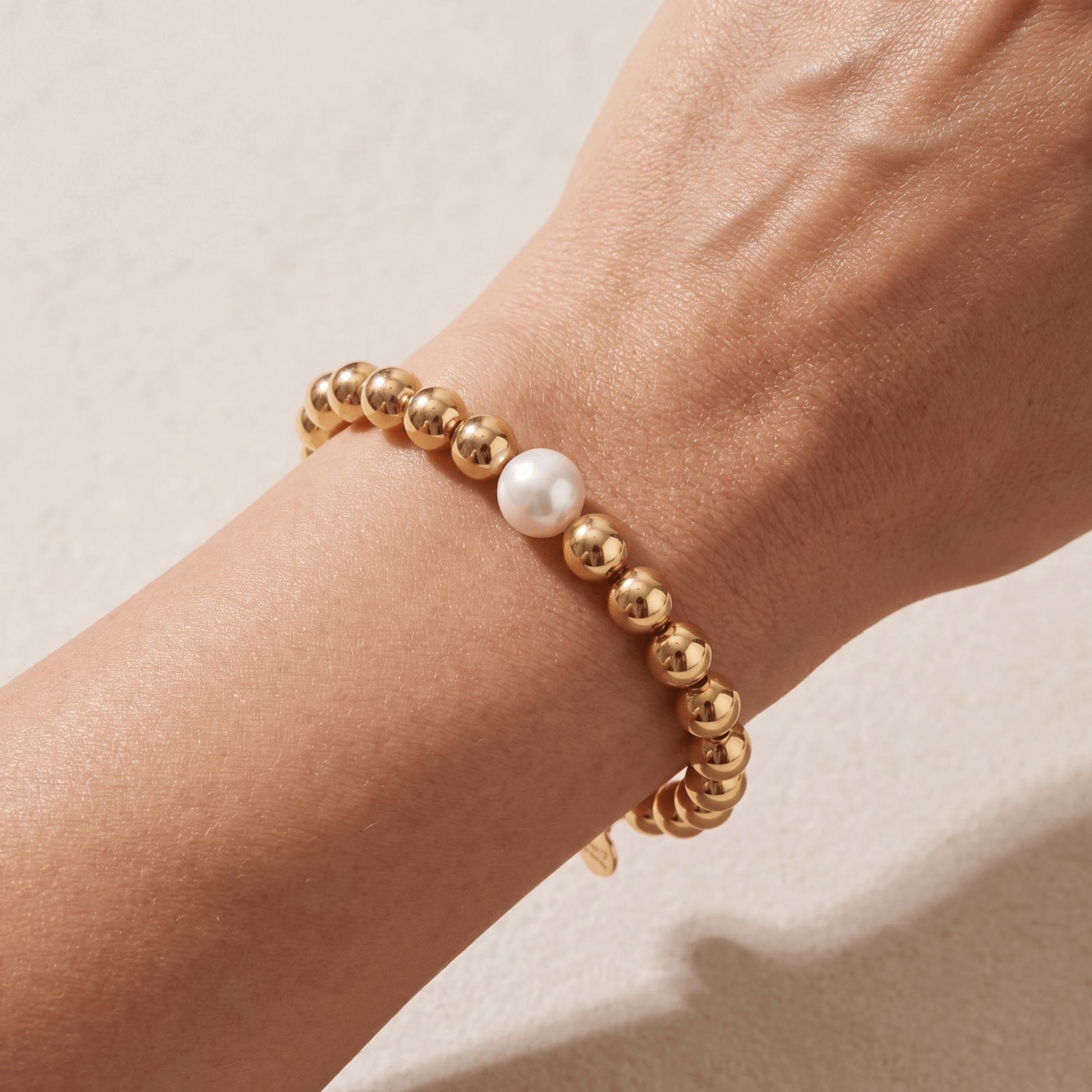 Le Round Pearl Beaded Bracelet - Bara Boheme