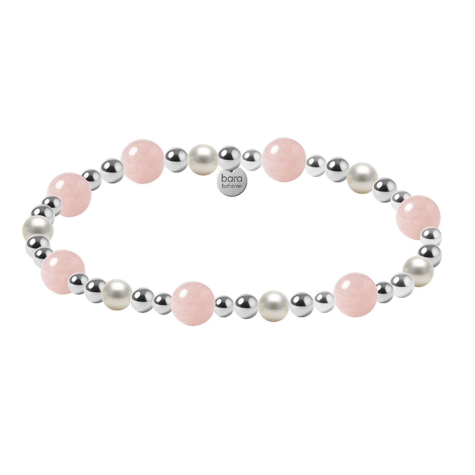 Leela | Rose Quartz Beaded Bracelet - Bara Boheme