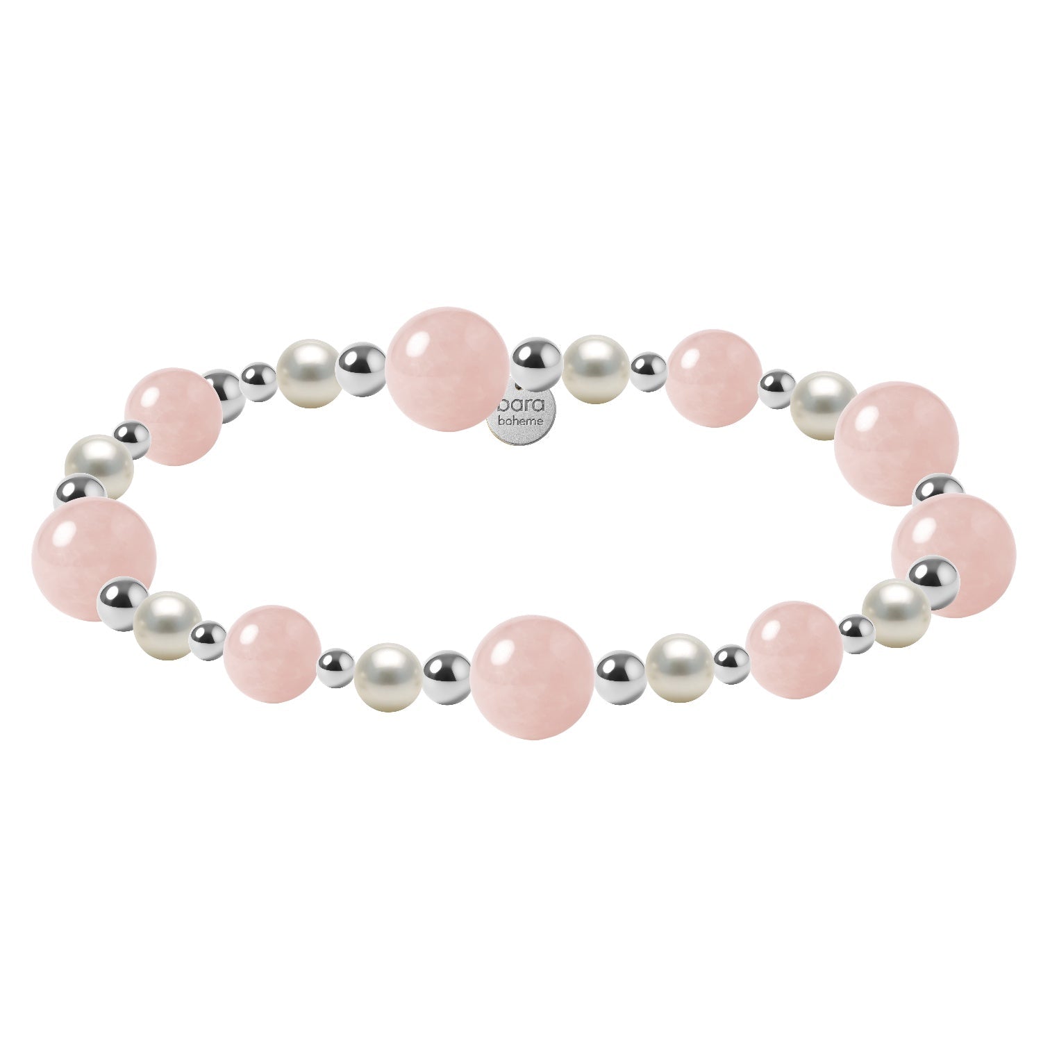 Logan | Rose Quartz Beaded Bracelet - Bara Boheme