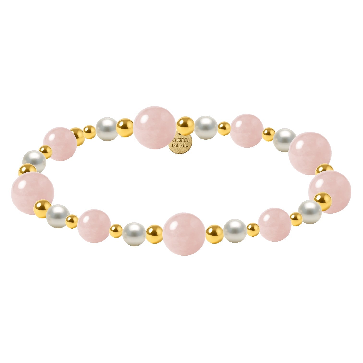Logan | Rose Quartz Beaded Bracelet - Bara Boheme