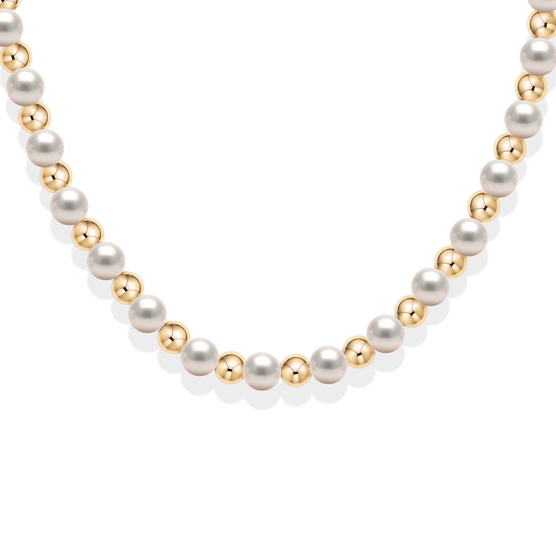 Lola | Gold Filled Beaded Necklace with Pearls - Bara Boheme