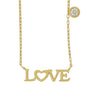 Love + Solitaire | Gold Plated Necklace - Bara Boheme