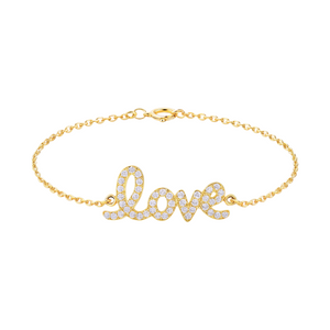 Love | Pave Gold Plated Bracelet