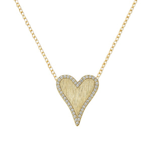 LOVELY | Small Cubic Zirconia Heart Pendant Necklace