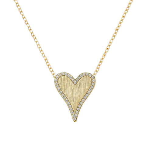 LOVELY | Small Cubic Zirconia Heart Pendant Necklace