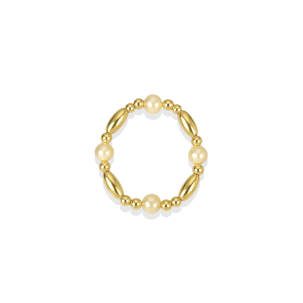 Maddi | Beaded Stretchy Ring with Pearls