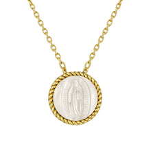 MADELEINE | Virgin Mary Round MOP Necklace