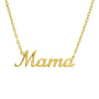 Mama | Gold Plated Cursive Necklace - Bara Boheme