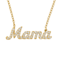 Mama | Pave Cursive Necklace - Bara Boheme