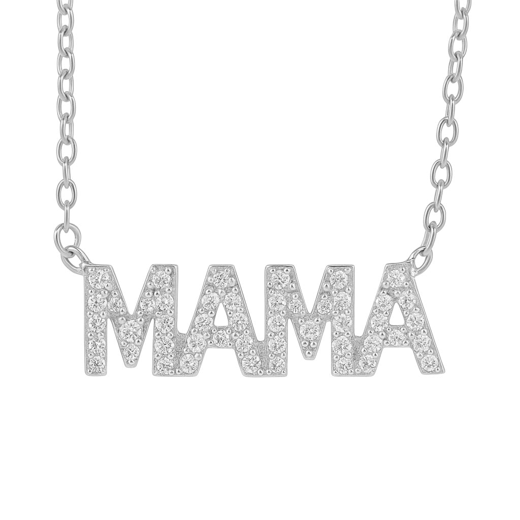 Mama | Pave Gold Plated Necklace