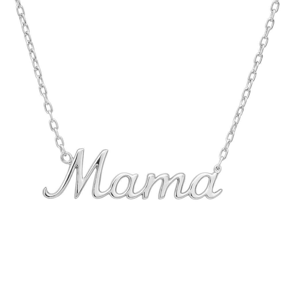 Mama | Gold Plated Cursive Necklace